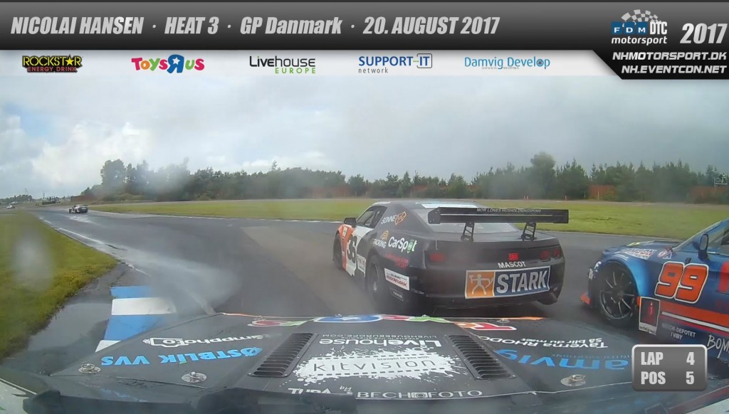 Slicks i regnvejr er enhver racerkøres frygt! Jeg slap helskindet igennem..